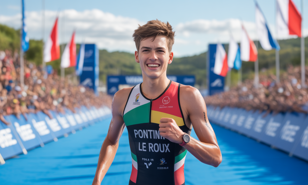 étienne le roux, jeune espoir du pontivy triathlon, s’illustre brillamment en décrochant la 11e place lors du championnat du monde, confirmant ainsi sa montée en puissance sur la scène internationale.