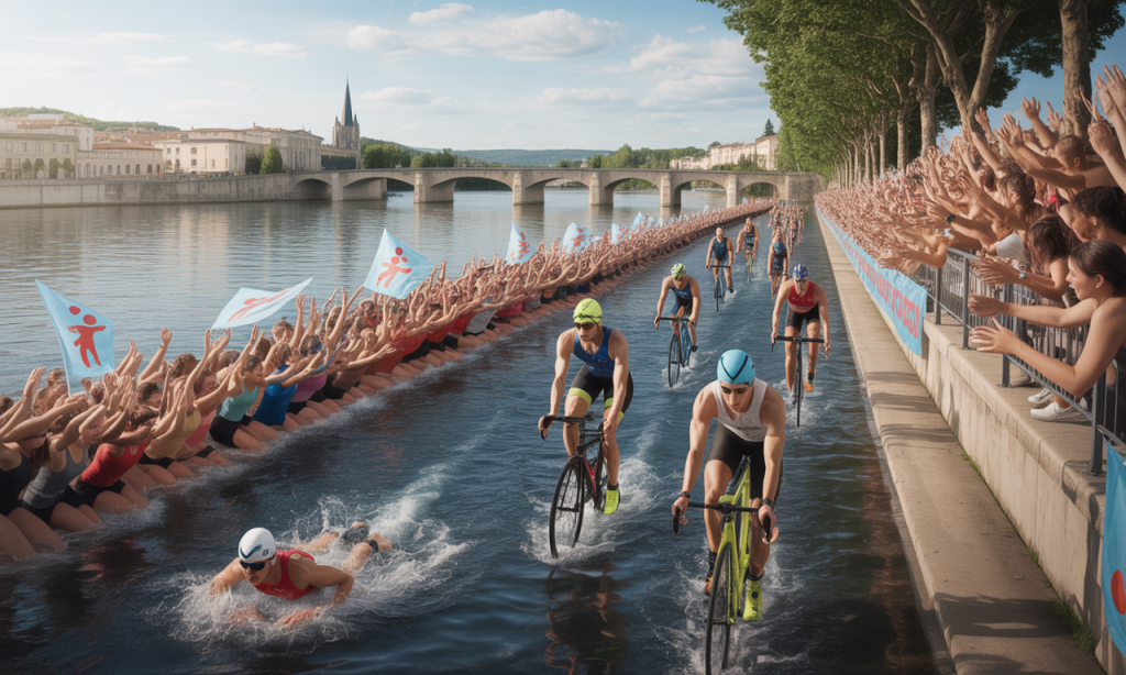découvrez comment mâcon allie triathlon, natation et athlétisme pour soutenir le téléthon dans un événement sportif et solidaire unique.