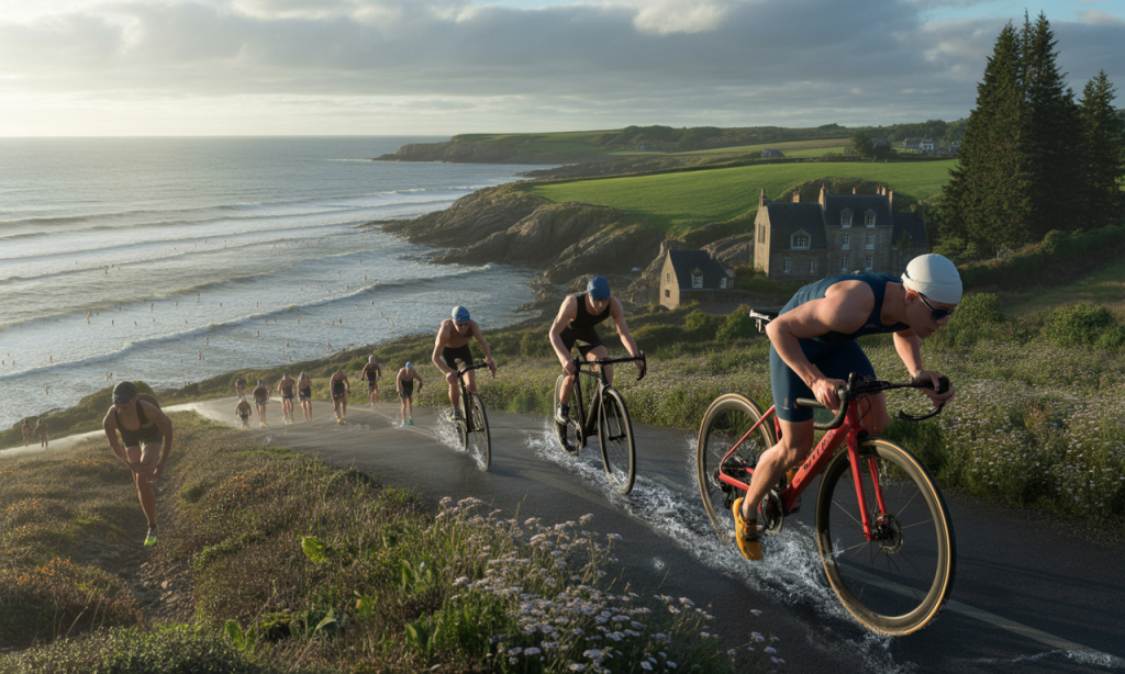 plongez au cœur du triathlon xxl en bretagne : 24 heures de défis intenses en natation, cyclisme et course à pied pour les passionnés d'endurance et d'aventure sportive.